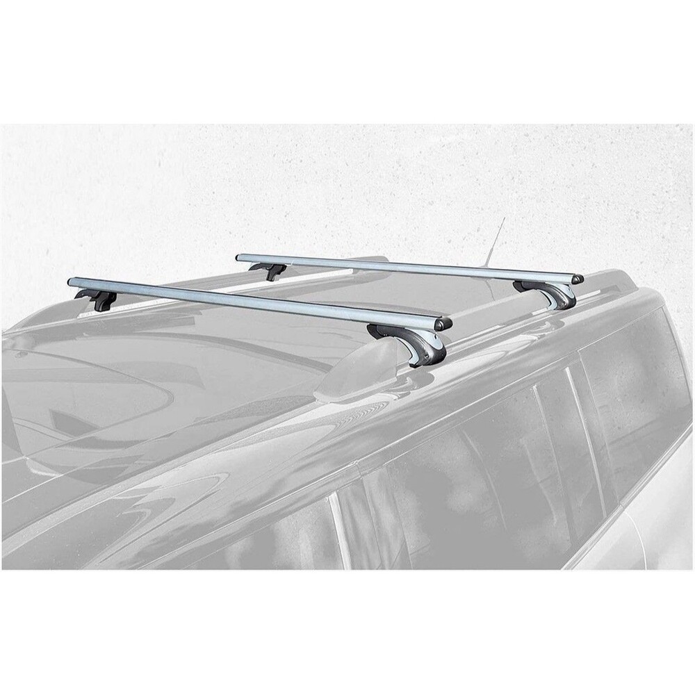 Universal Rooftop Set Of Cross Bars Racks Holds 150 Lbs Aerodynamic Low Profile